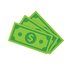 dollar banknotes isolate on white background.
