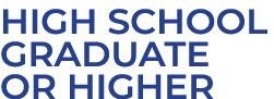 HIGH School Graduate or HIGHER