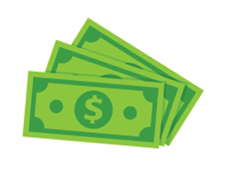 dollar banknotes isolate on white background.