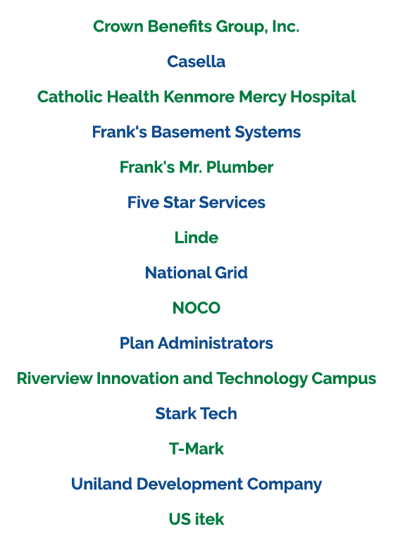 Crown Benefits Group, Inc. Casella Catholic Health Kenmore Mercy Hospital Frank's Basement Systems Frank's Mr. Plumbe...