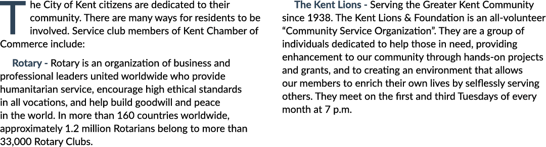 The City of Kent citizens are dedicated to their community. There are many ways for residents to be involved. Service...