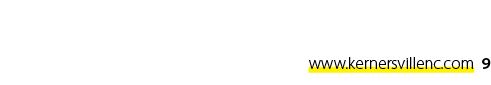 www.kernersvillenc.com 9