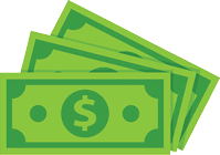 dollar banknotes isolate on white background.