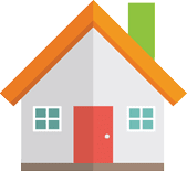 Illustration of a residence. House illustration.