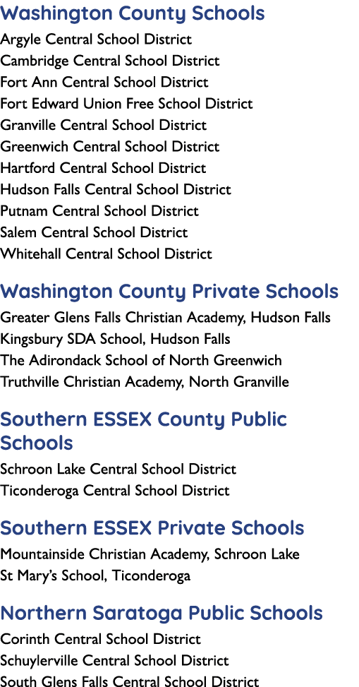 Washington County Schools Argyle Central School District Cambridge Central School District Fort Ann Central School Di...