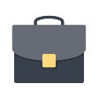 Briefcase flat icon on white background
