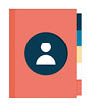 Long shadow flat style icon design.