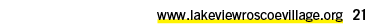 www.lakeviewroscoevillage.org 21 