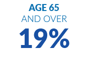 AGE 65 and over 19%