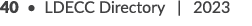40 • LDECC Directory | 2023