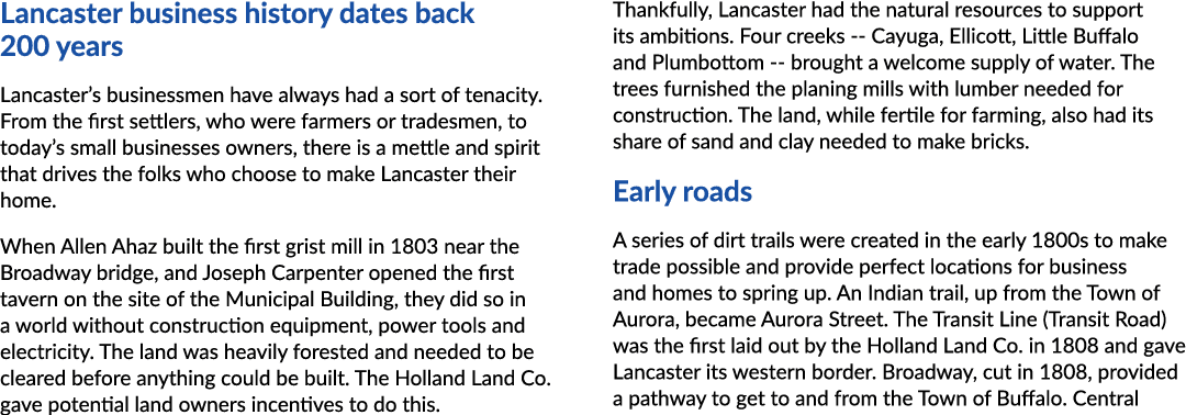 Lancaster business history dates back 200 years Lancaster’s businessmen have always had a sort of tenacity. From the ...