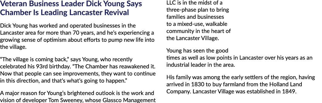 Veteran Business Leader Dick Young Says Chamber Is Leading Lancaster Revival Dick Young has worked and operated busin...