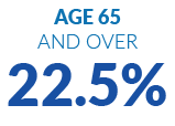 AGE 65 and over 22.5%
