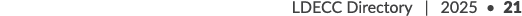 LDECC Directory | 2025 • 21
