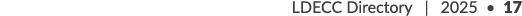 LDECC Directory | 2025 • 17