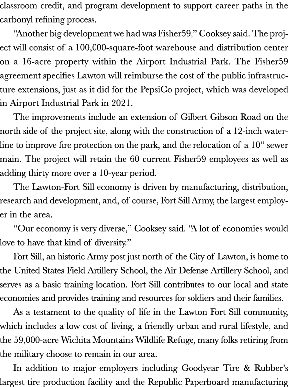 classroom credit, and program development to support career paths in the carbonyl refining process. “Another big deve...