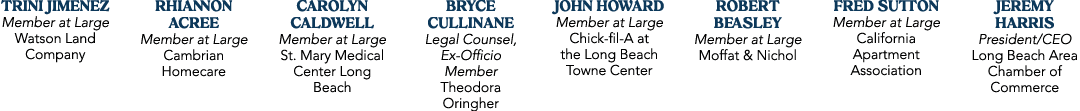 TRINI JIMENEZ Member at Large Watson Land Company RHIANNON ACREE Member at Large Cambrian Homecare CAROLYN CALDWELL M...