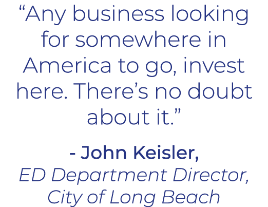  Any business looking for somewhere in America to go, invest here  There s no doubt about it   - John Keisler, ED Dep   