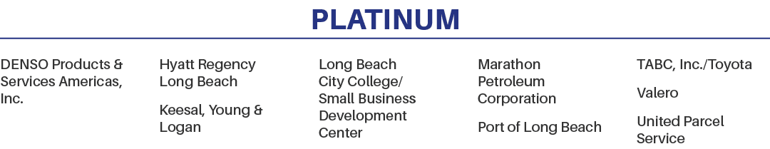 Platinum DENSO Products & Services Americas, Inc  Hyatt Regency Long Beach Keesal, Young & Logan Long Beach City Coll   