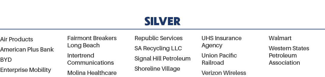 Silver Air Products BYD Enterprise Mobility Fairmont Breakers Long Beach Intertrend Communications Molina Healthcare ...