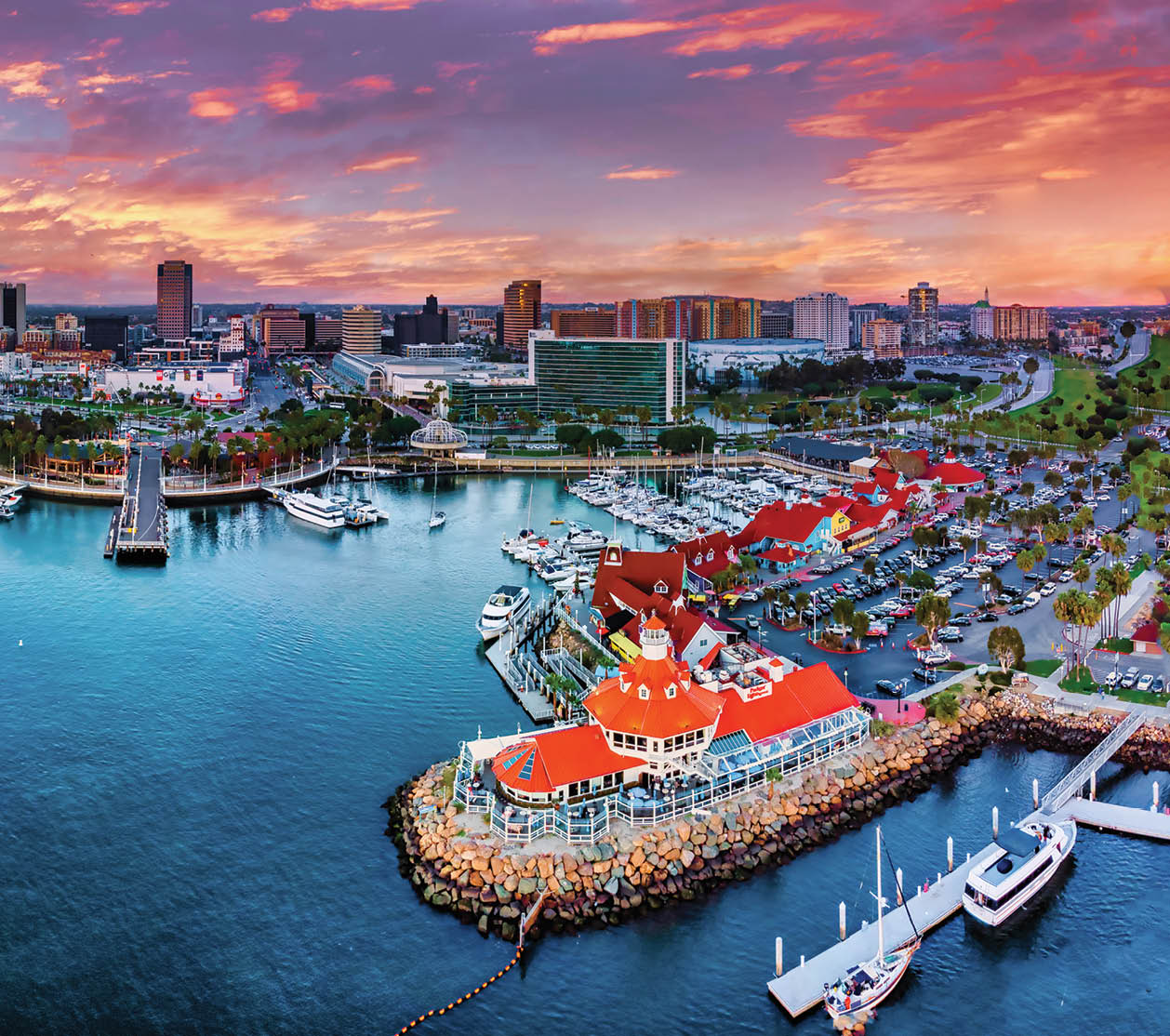 Long Beach City Panorama Los Angeles California