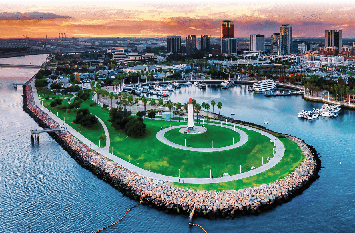 Long Beach City Panorama Los Angeles California