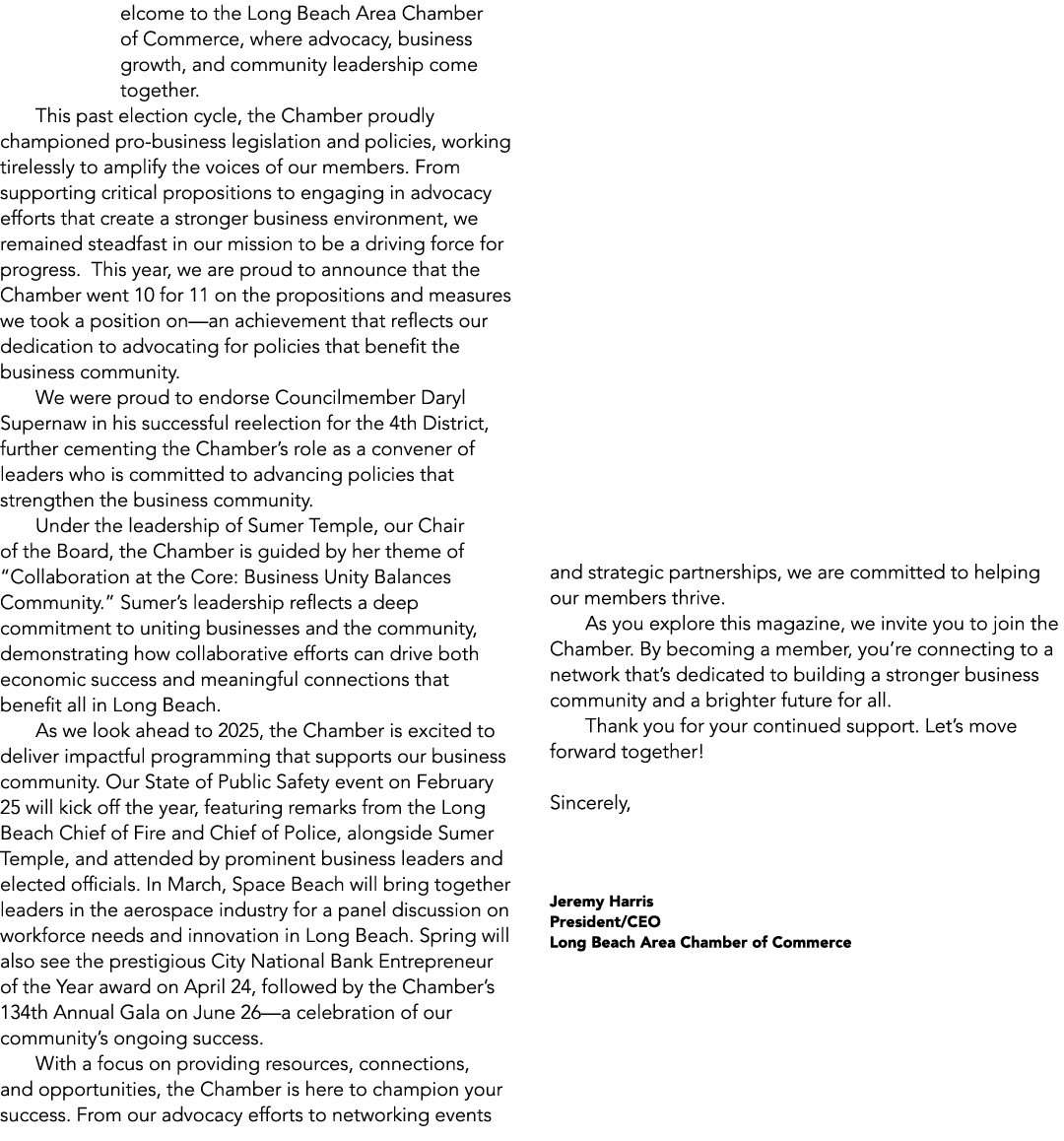 elcome to the Long Beach Area Chamber of Commerce, where advocacy, business growth, and community leadership come tog...