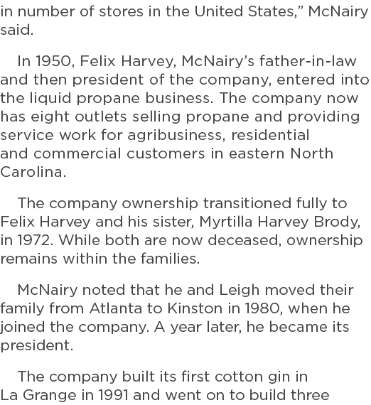 in number of stores in the United States,” McNairy said. In 1950, Felix Harvey, McNairy’s father in law and then pres...