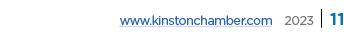www.kinstonchamber.com 2023 | 11