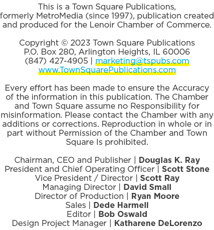 This is a Town Square Publications, formerly MetroMedia (since 1997), publication created and produced for the Lenoir...