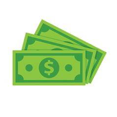 dollar banknotes isolate on white background.