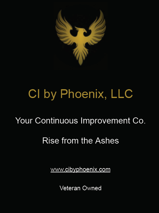A logo for a company called CI by Phoenix LLC. AI generated content