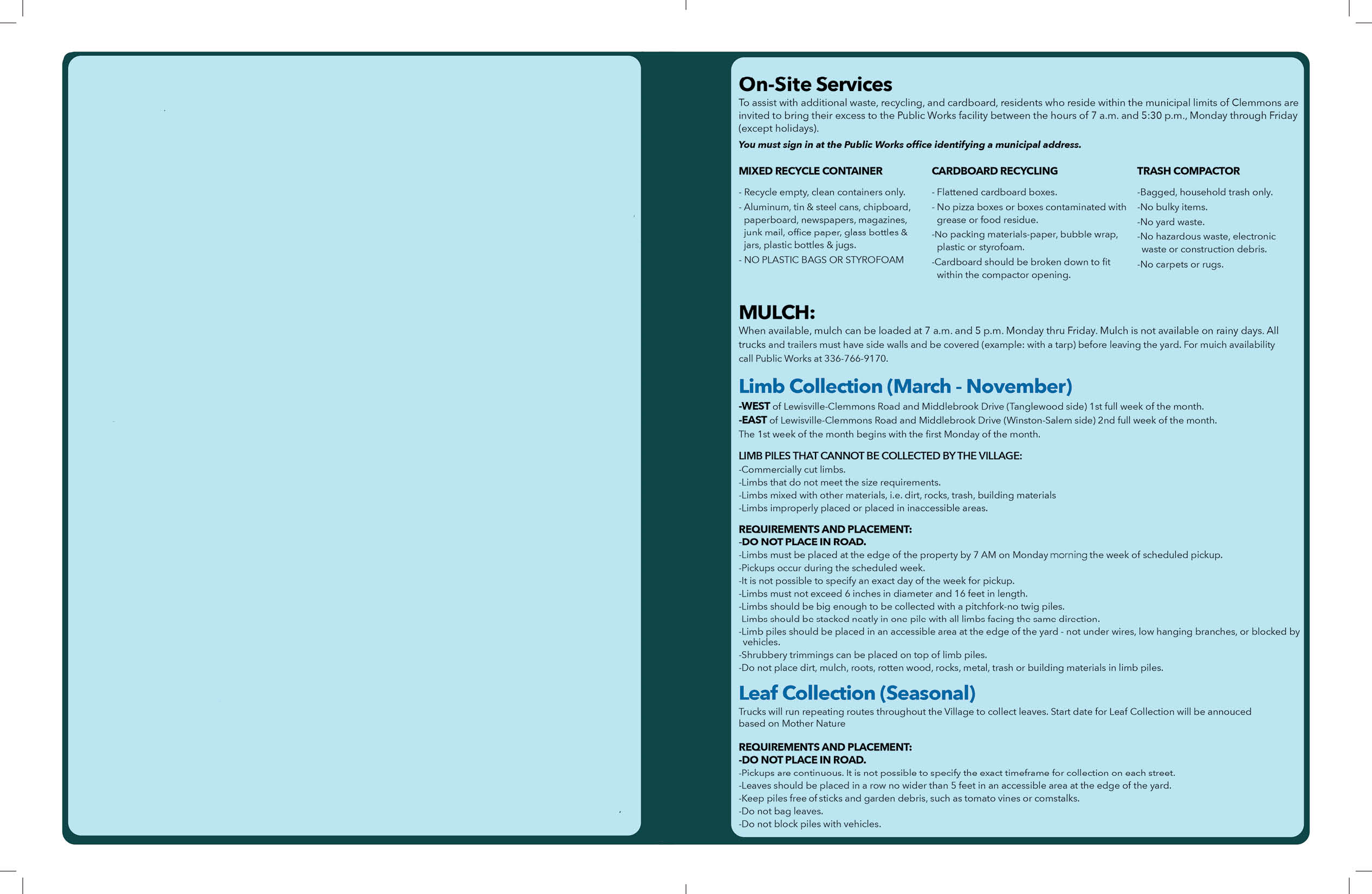 A blue and white page with text describing a collection of items. AI generated content