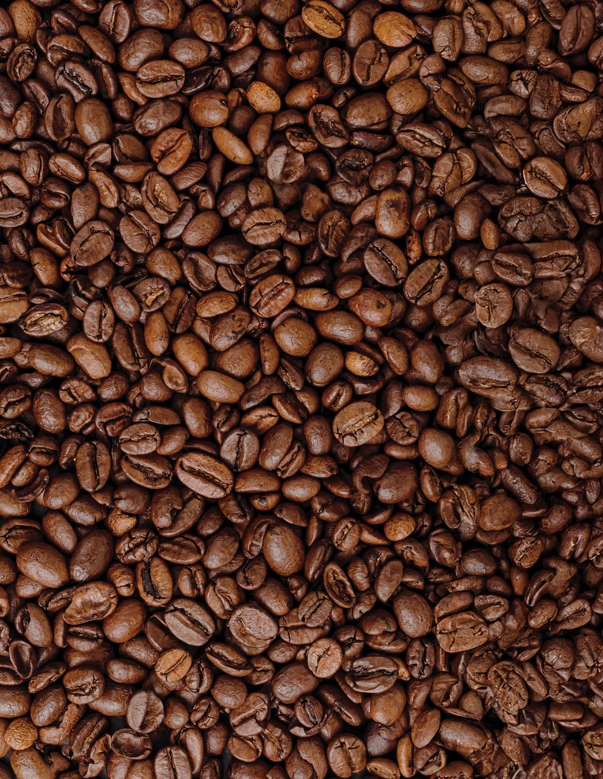 Coffee beans texture. Standing out from the crowd concept.