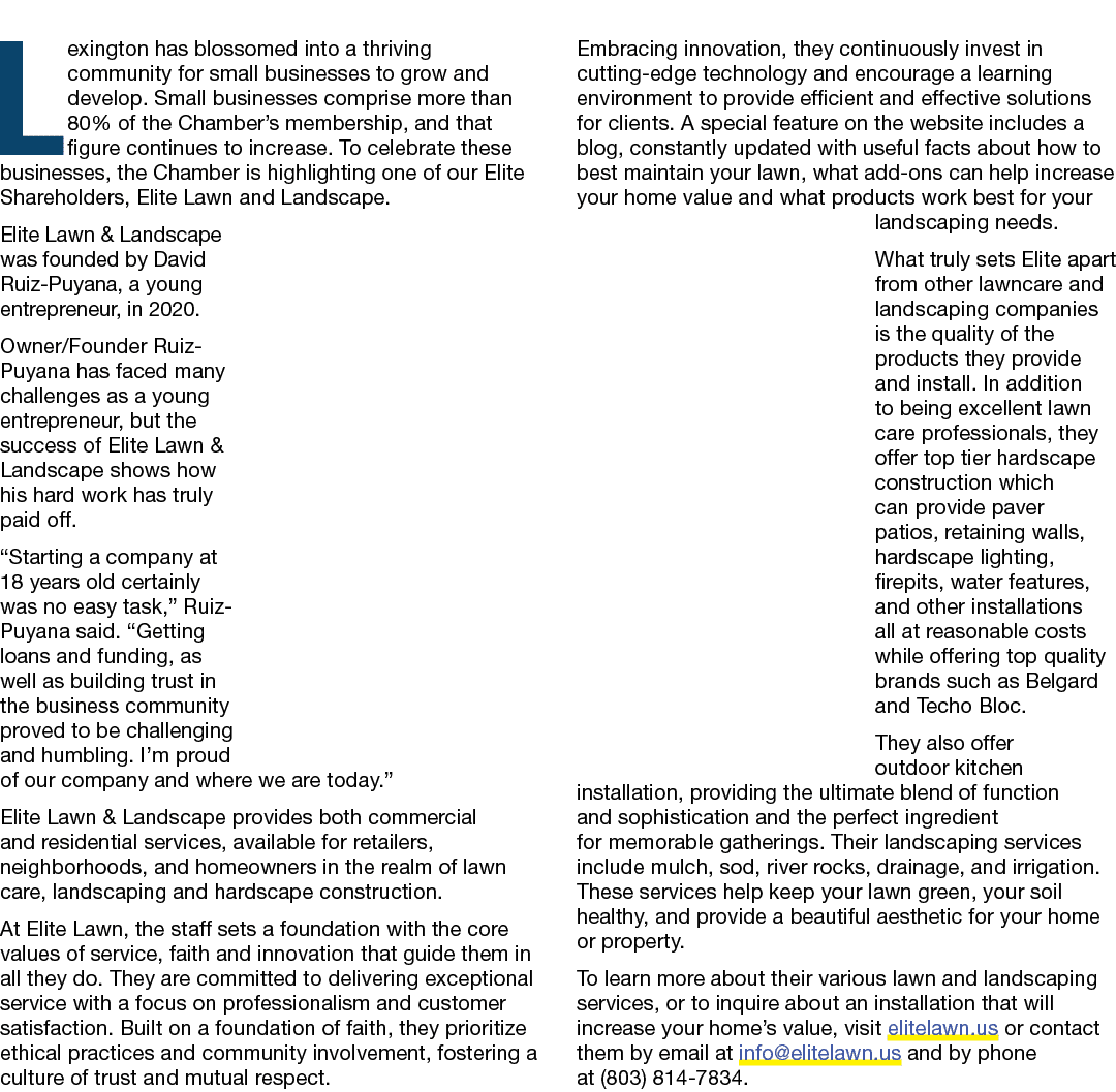 Lexington has blossomed into a thriving community for small businesses to grow and develop. Small businesses comprise...