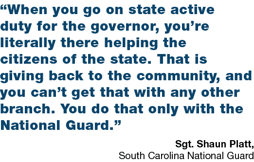“When you go on state active duty for the governor, you’re literally there helping the citizens of the state. That is...