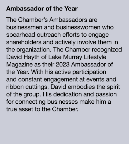 Ambassador of the Year The Chamber’s Ambassadors are businessmen and businesswomen who spearhead outreach efforts to ...
