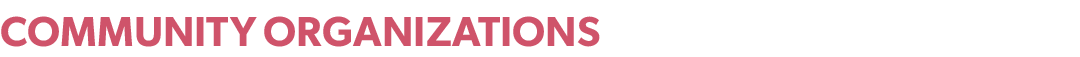 COMMUNITY ORGANIZATIONS