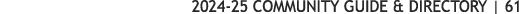 2024 25 COMMUNITY GUIDE & DIRECTORY | 61 