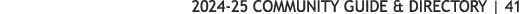 2024 25 COMMUNITY GUIDE & DIRECTORY | 41 