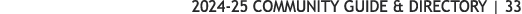 2024 25 COMMUNITY GUIDE & DIRECTORY | 33 