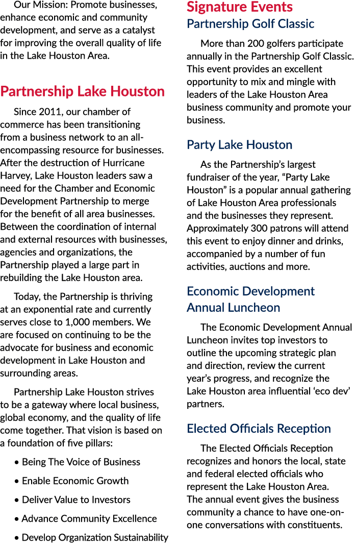 Our Mission: Promote businesses, enhance economic and community development, and serve as a catalyst for improving th...
