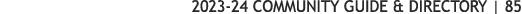 2023 24 COMMUNITY GUIDE & DIRECTORY | 85 