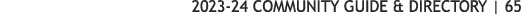 2023 24 COMMUNITY GUIDE & DIRECTORY | 65 