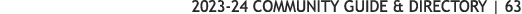 2023 24 COMMUNITY GUIDE & DIRECTORY | 63 