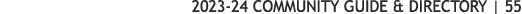 2023 24 COMMUNITY GUIDE & DIRECTORY | 55 