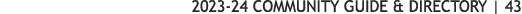 2023 24 COMMUNITY GUIDE & DIRECTORY | 43 