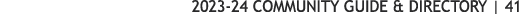 2023 24 COMMUNITY GUIDE & DIRECTORY | 41 