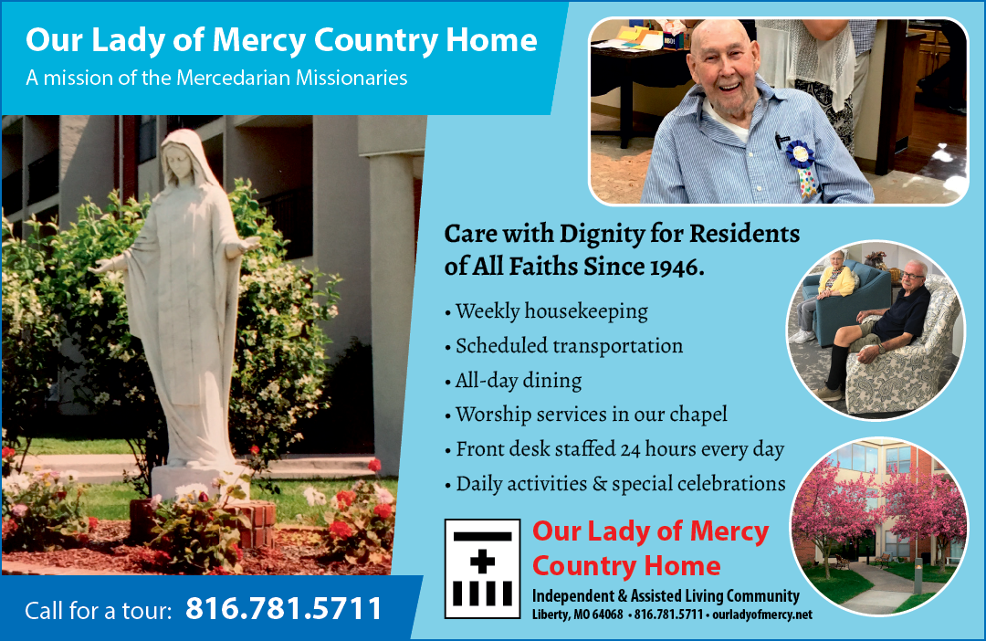 A flyer for Our Lady of Mercy Country Home. Description generated by AI