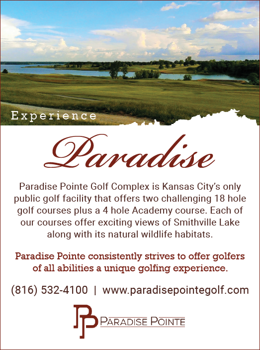 A golf course advertisement for Paradise Pointe. Description generated by AI